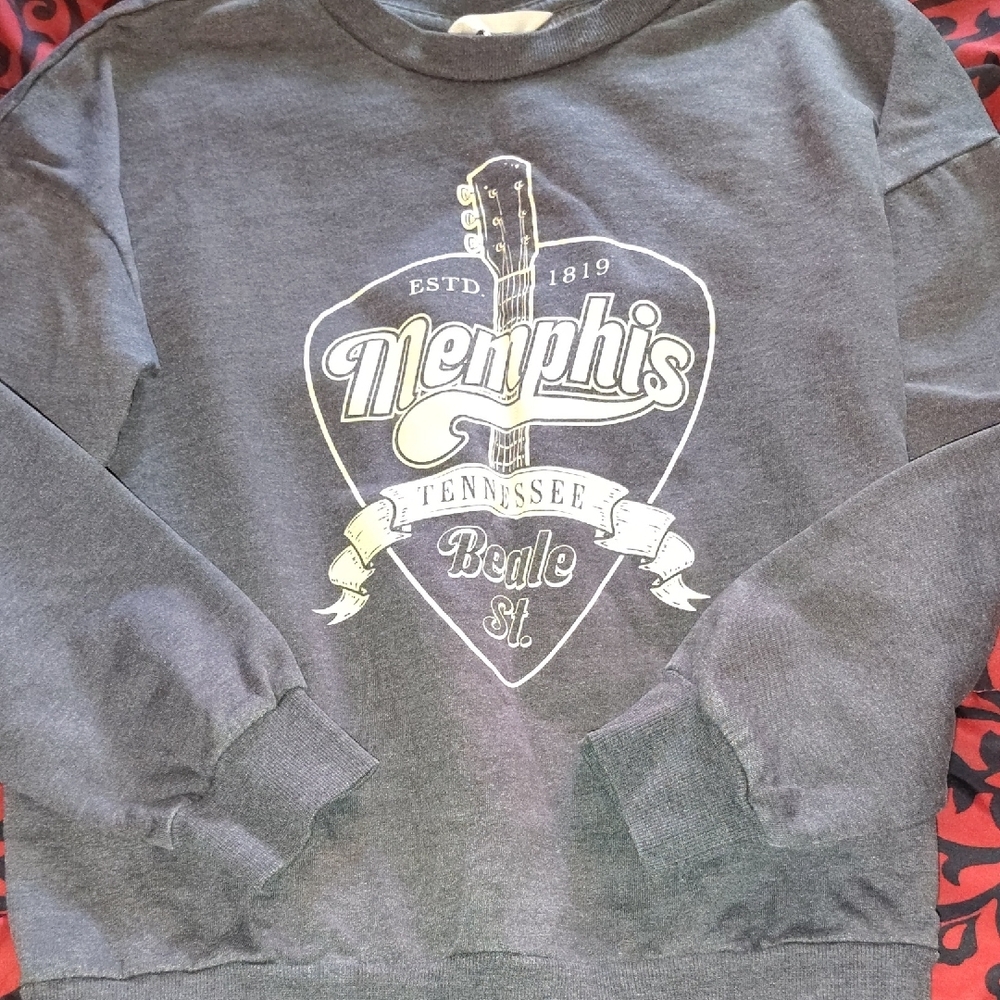 Gray Memphis Graphic Sweatshirt